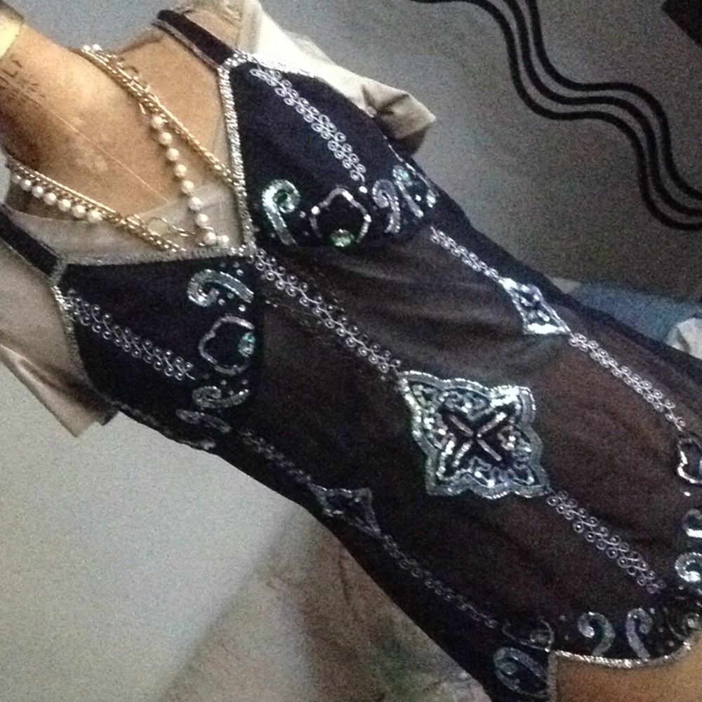 Super cute beaded tank top